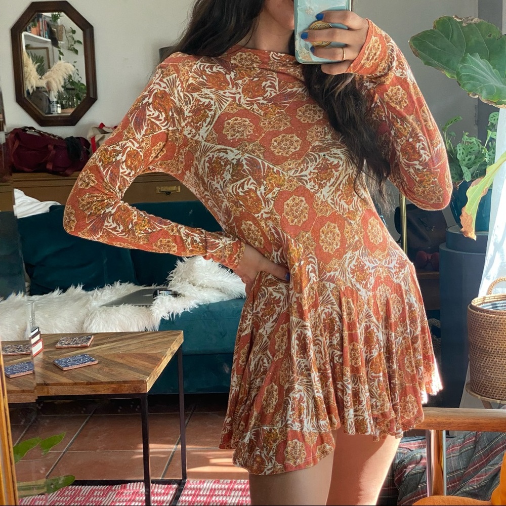 Free People Retro Inspired Mini Dress